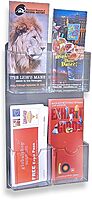 Azar Displays Wall-Mount Brochure Holders, Acrylic, Pack of 2