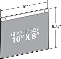 AZAR DISPLAYS U-Frame Wall-Mount Acrylic Sign Holders, Clear, Pack Of 10