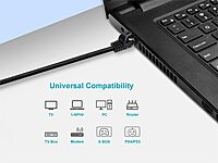 Monoprice Cat6 2ft Black Patch Cable UTP 24AWG 550MHz Pure Bare Copper Snagless RJ45 Flexboot Series Ethernet Cable 1