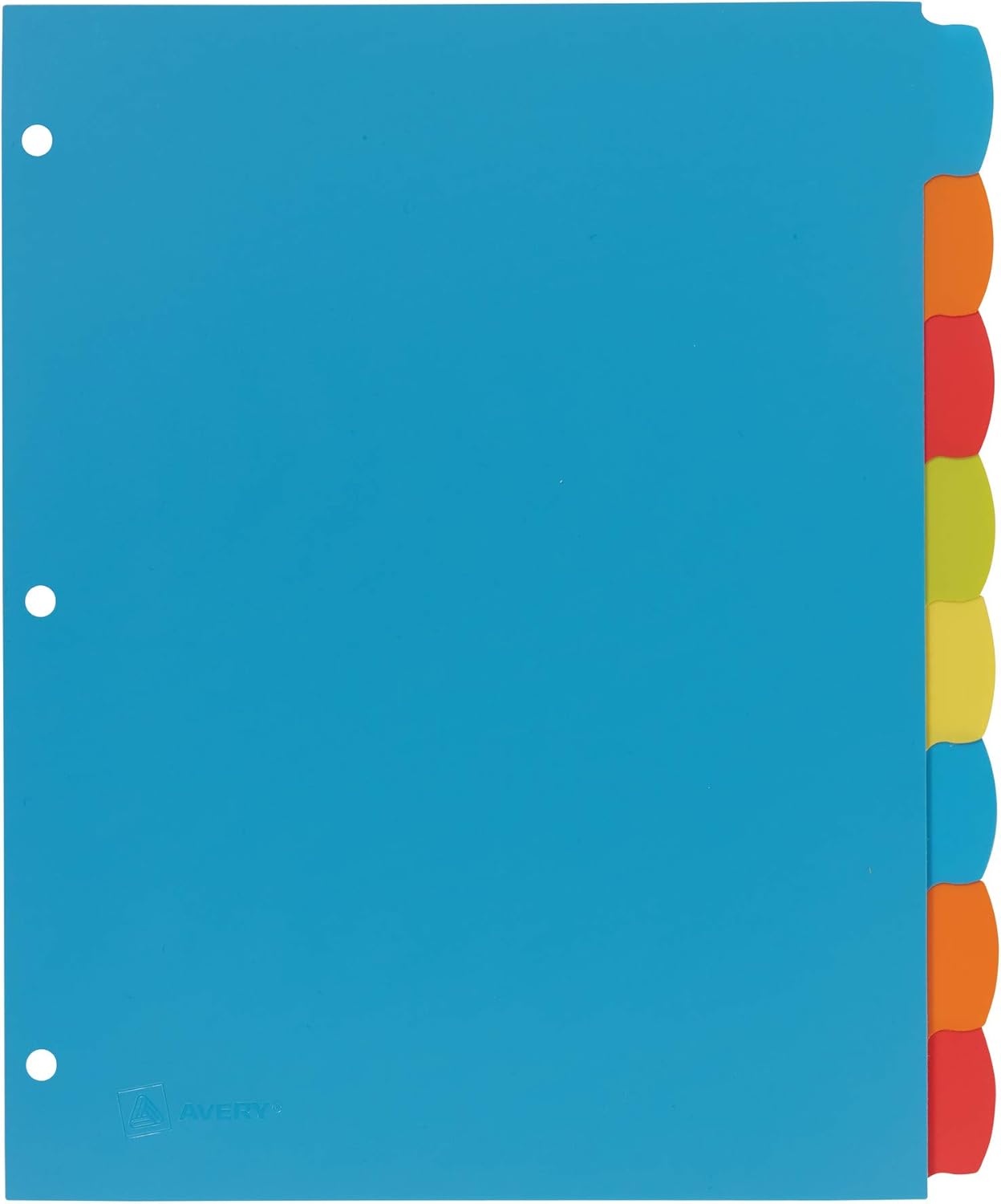 Avery Big Tab Write & Erase Durable Plastic Dividers for 3 Ring Binders, 8-Tab Set, Bright Multicolor
