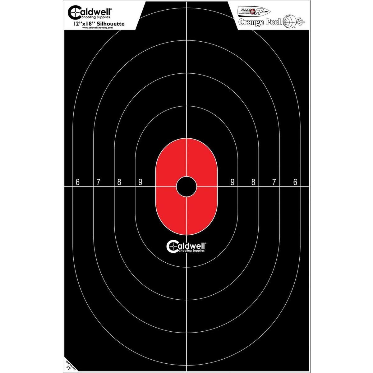 CALDWELL Silhouette Center Mass Targets Hi-Vis Flake-Off