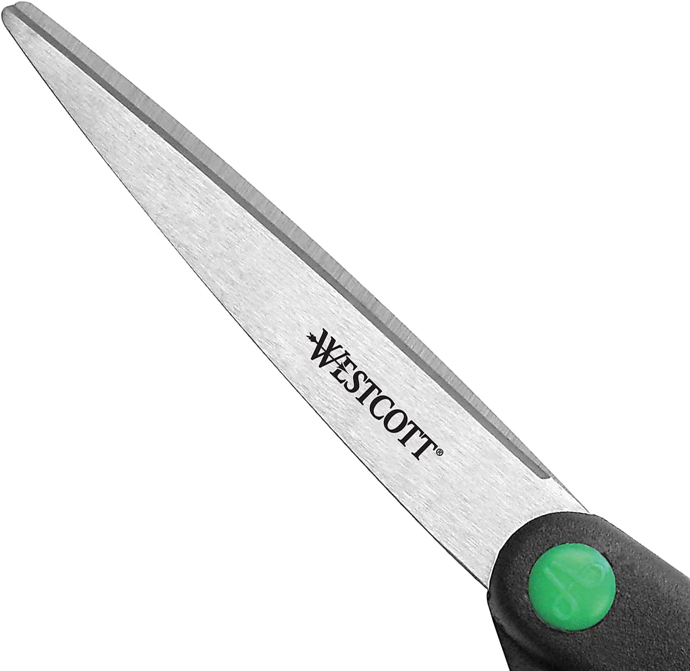 Westcott KleenEarth 8in Scissors, 70% Recycled, Pointed, Black