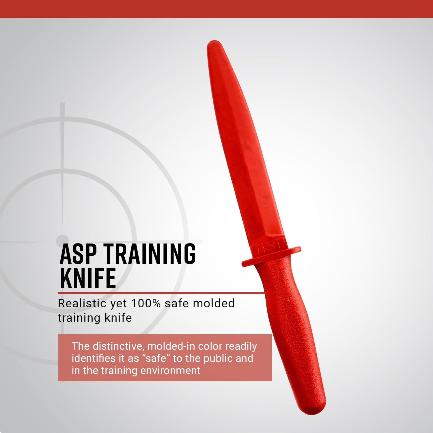 ASP Red Knife for Training and Practice with Martial Arts, Defense, Props, Tactical, Law Enforcement, Military