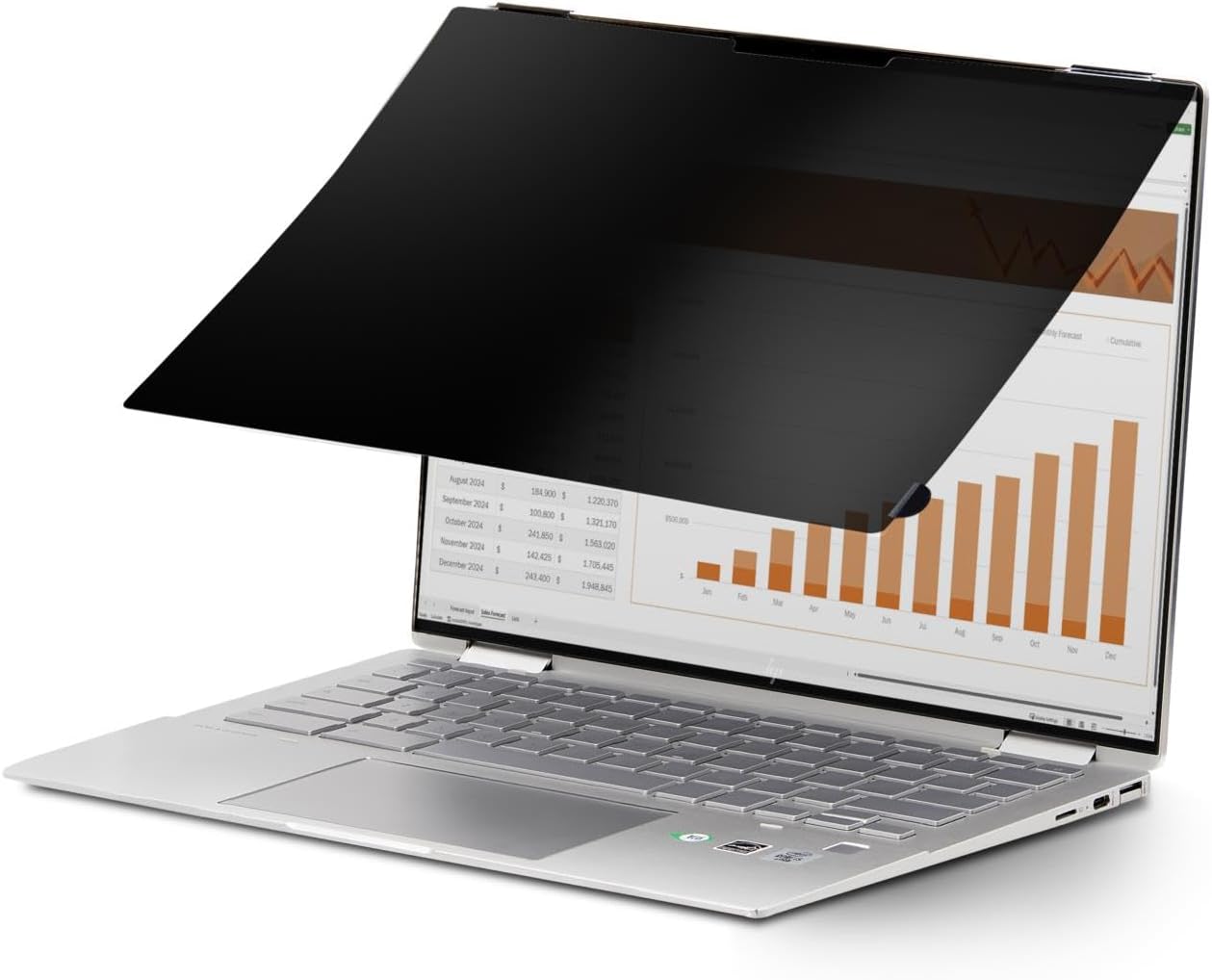 StarTech.com Flip-Over Touch Privacy Screen, Laptop Anti-Glare Blue Light Filter