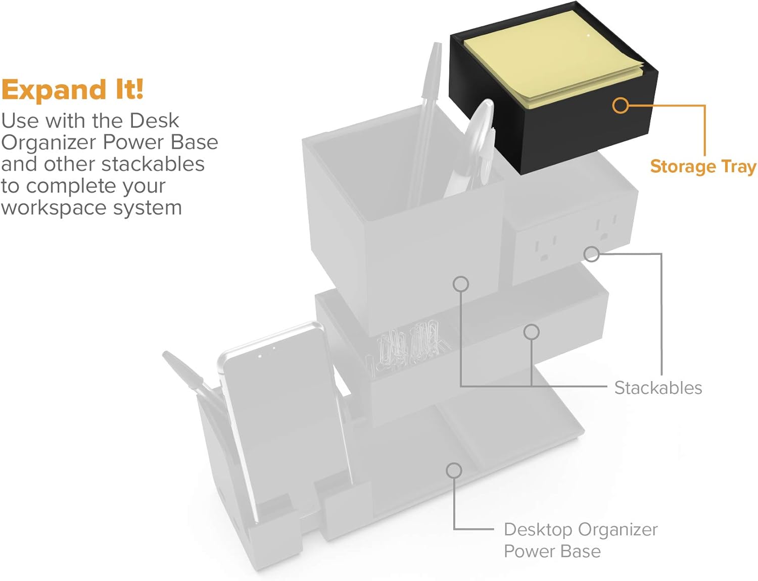 Bostitch Office Konnect Stackable Desk Organizer Accessories