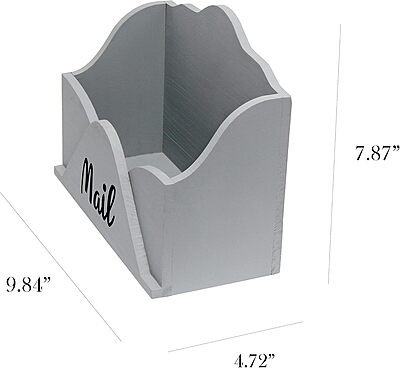 Elegant Designs Homewood Farmhouse Wooden Decorative Envelope-Shaped Desktop Letter Holder