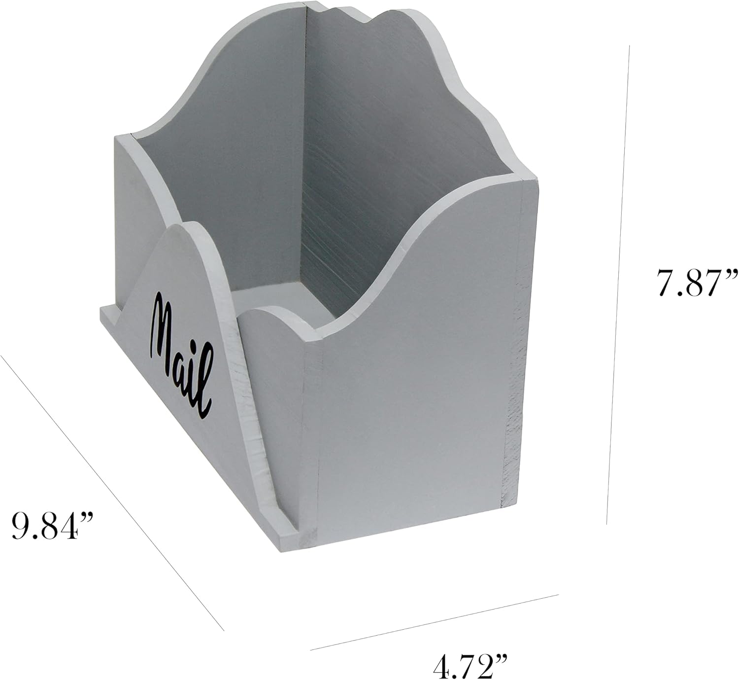 Elegant Designs Homewood Farmhouse Wooden Decorative Envelope-Shaped Desktop Letter Holder