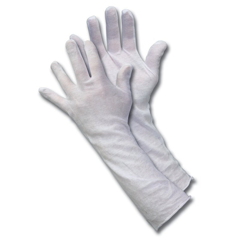Cotton Inspector Gloves - 14" mens inspectors glove 100% cotton [Set of 12]