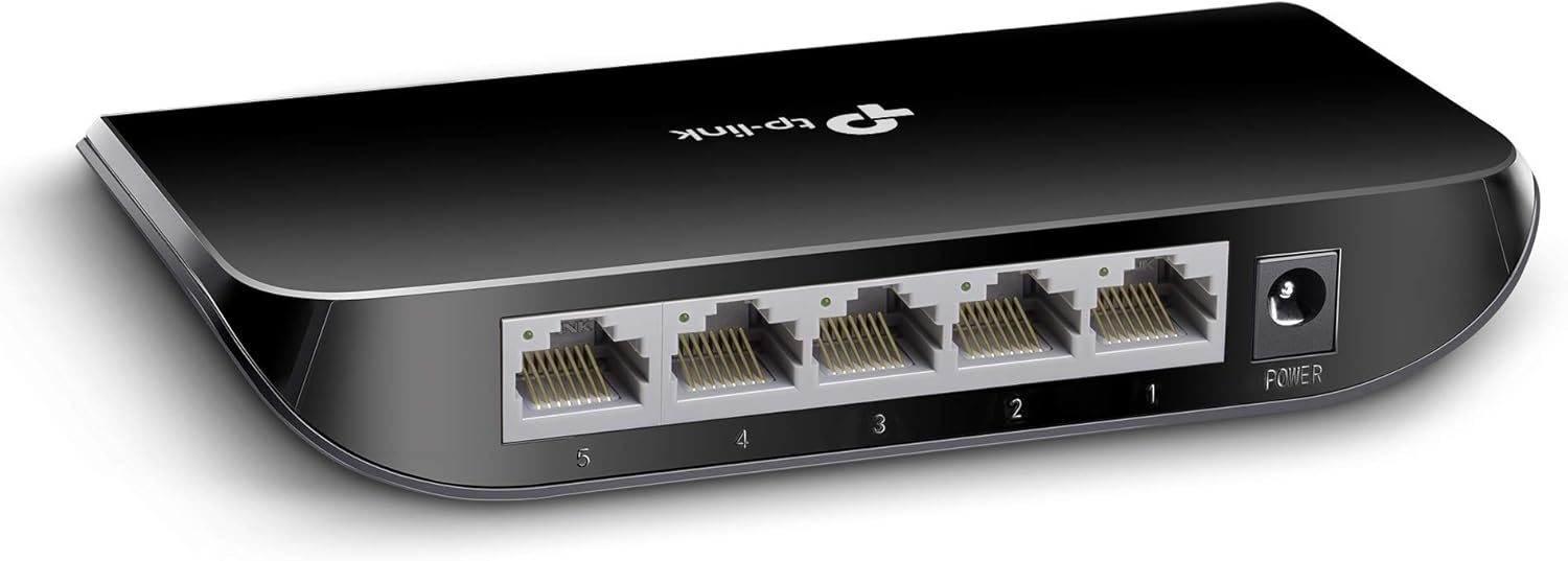 TP-Link 5 Port Gigabit Ethernet Network Switch | Plug and Play | Desktop or Wall-Mount | Plastic Case Ethernet Splitter
