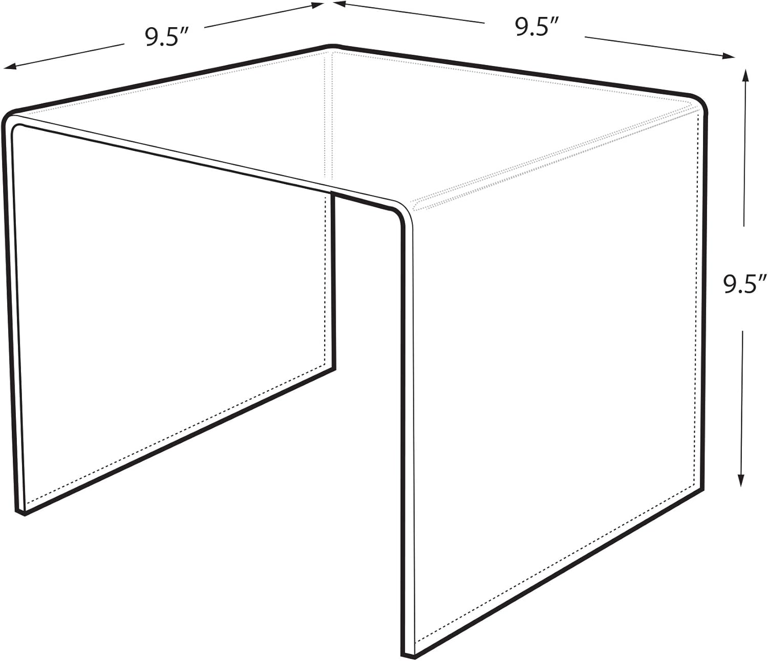 Azar Displays Clear Acrylic Riser Displays (4-Pack)