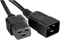 Unirise Standard Power Cord - 3 Ft - Iec 60320 C19 - Iec 60320 C20 250 V Ac - 20 A - Black