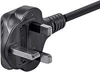 Monoprice Power Cord - 6 Feet - Black | BS 1363 (UK) to IEC 60320 C13, 18AWG, 5A/1250W, 250V, 3-Prong, Fused