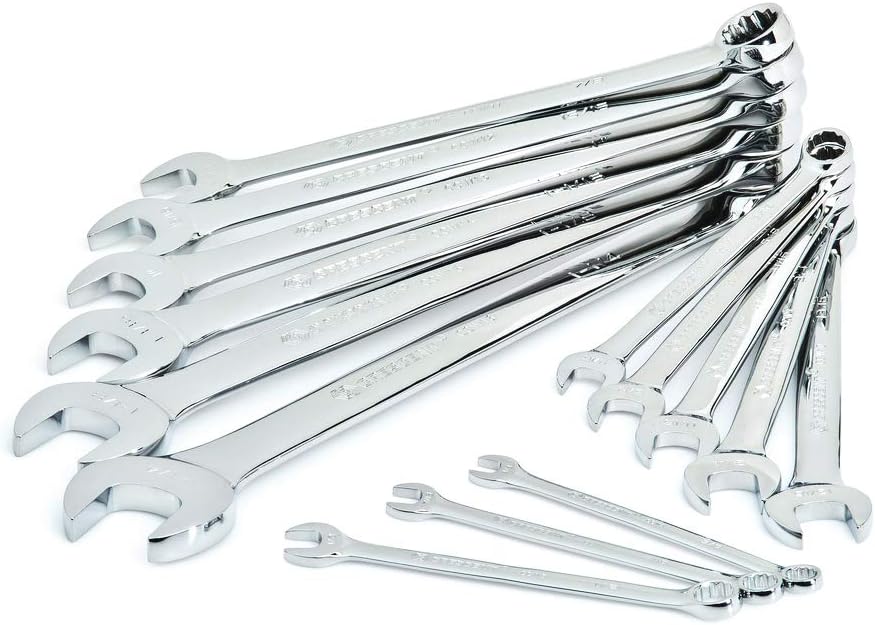Crescent 14 Piece 12 Point SAE Combination Wrench Set with Tool Roll - CCWS4