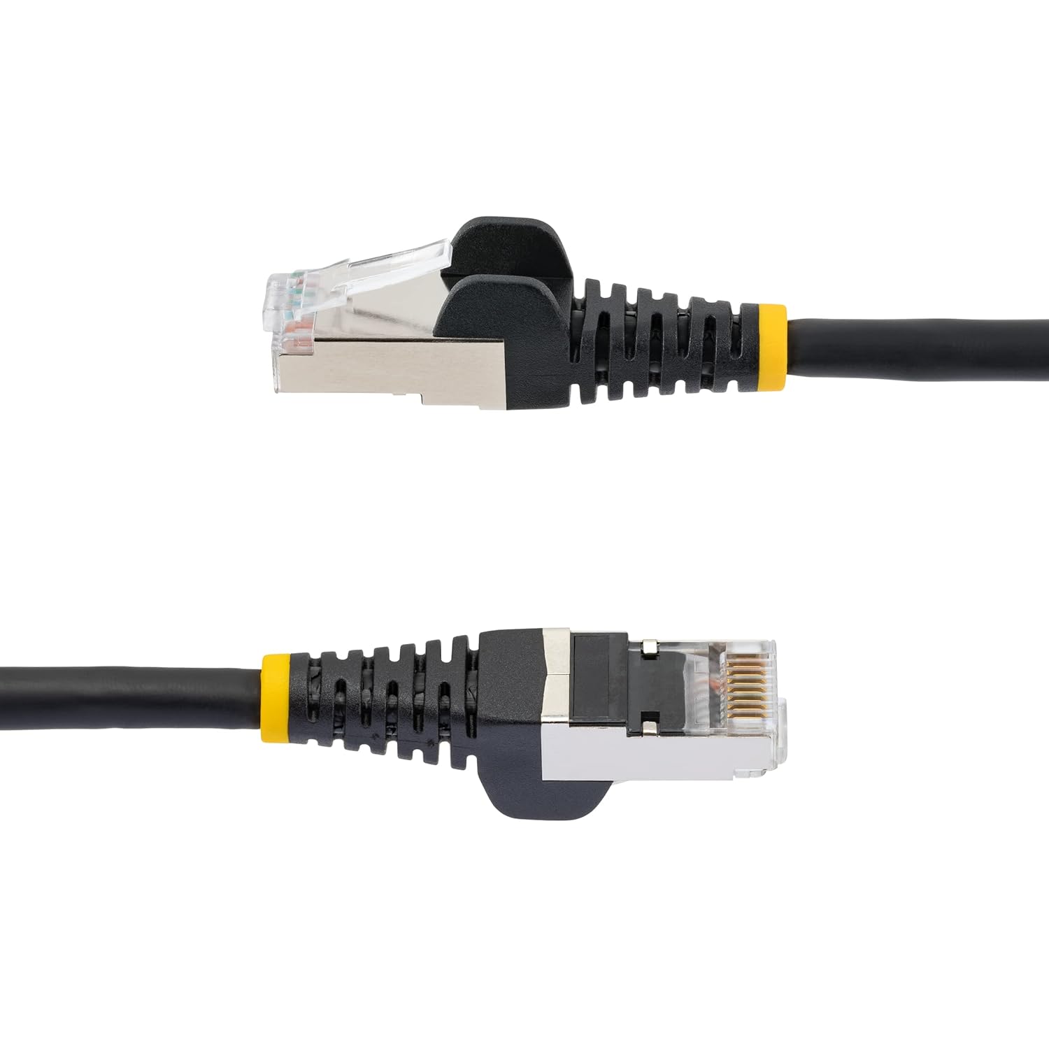 StarTech.com 6in CAT6a Ethernet Cable - Low Smoke Zero Halogen (LSZH) - 10 Gigabit 500MHz 100W PoE RJ45 S/FTP Black Network