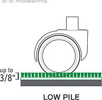 Carpet Chair Mats for Low Pile, 45-Inch by 53-Inch with Lip, Clear Vinyl Lip (25 x 12) 45" x 53" Crystal Edge
