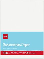 Office Depot® Brand Construction Paper, 9" x 12", 100% Recycled, White, Pack Of 300 Sheets