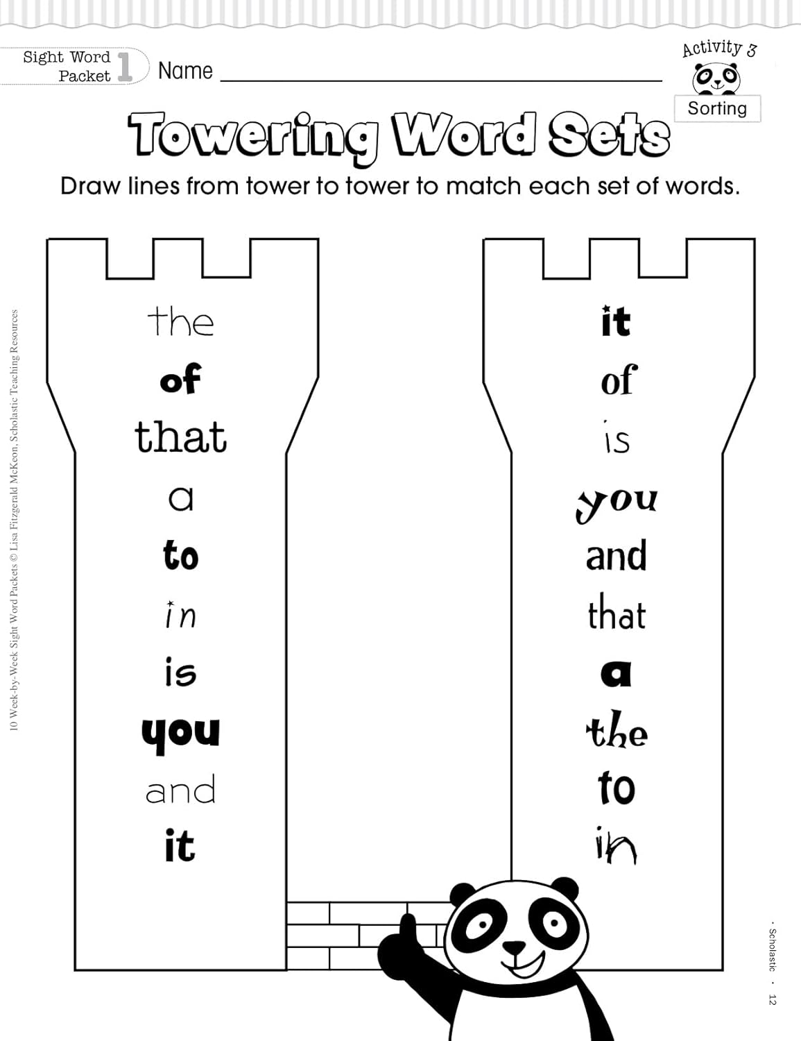 10 Week-by-Week Sight Word Packets: An Easy System for Teaching 100 Important Sight Words to Set the Stage for Reading