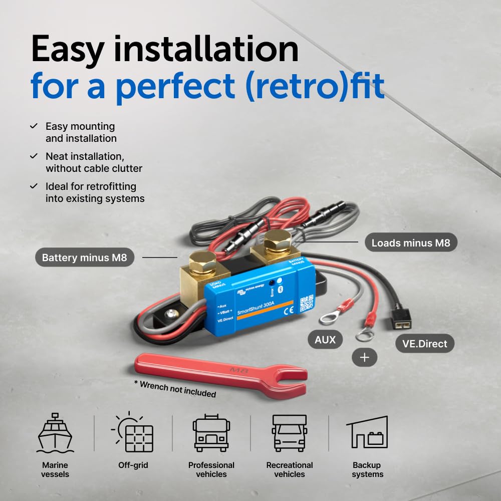 Victron Energy SmartShunt IP65 Bluetooth Battery Monitor 6.5V-70V