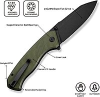 CIVIVI Placoid Folding Pocket Knife for EDC, 3.67" Blade