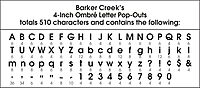 Barker Creek 4" Letter Pop-Outs, Ombré, Jazz Up Your Bulletin Boards with These Colorful Letters