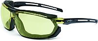 UVEX by Honeywell S4042 Tirade Sealed Safety Eyewear, Black frame, Amber Lens, Uvextra Anti-Fog coating