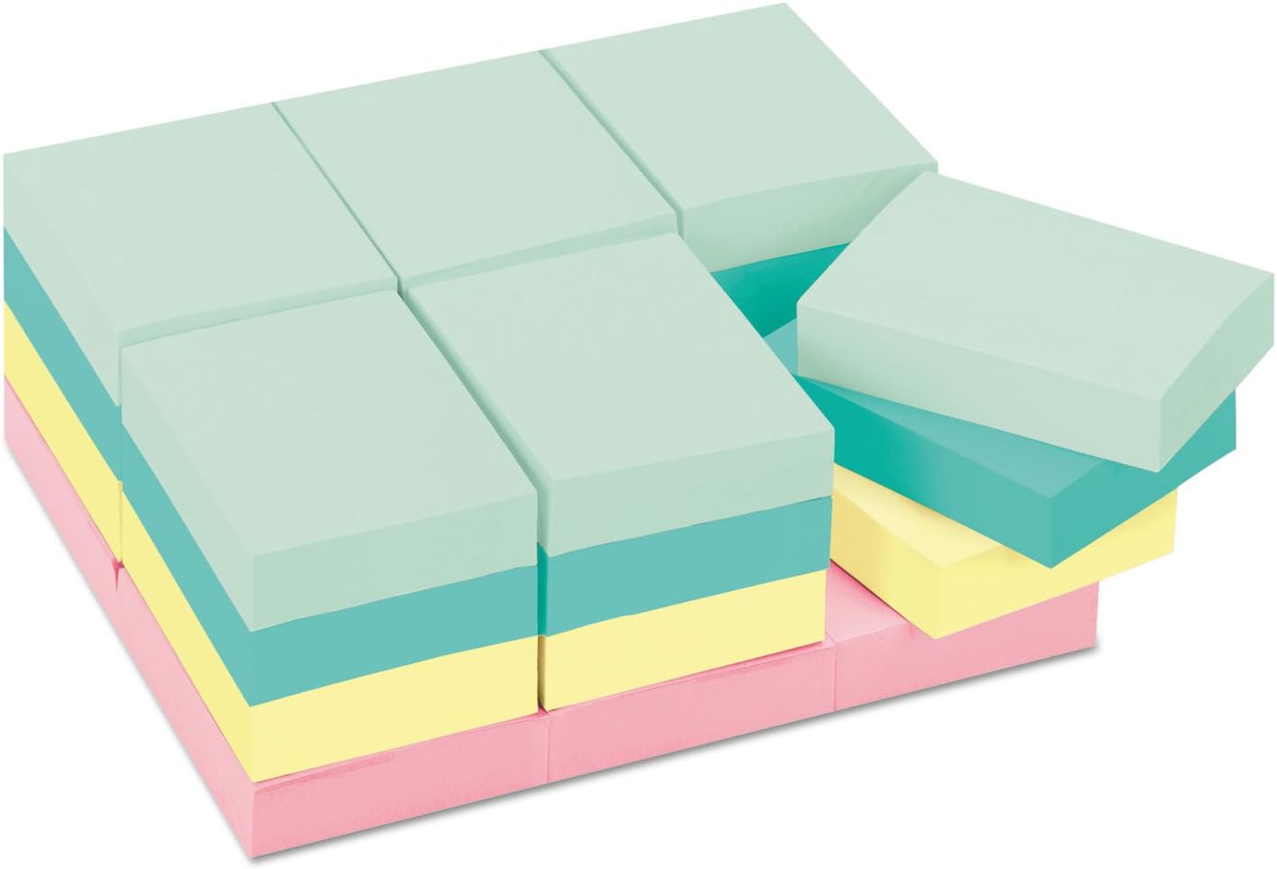 Post-it Notes, 1.5x2 in, 24 Pads, America's #1 Favorite Sticky Notes, Beachside Café Collection, Pastel Colors