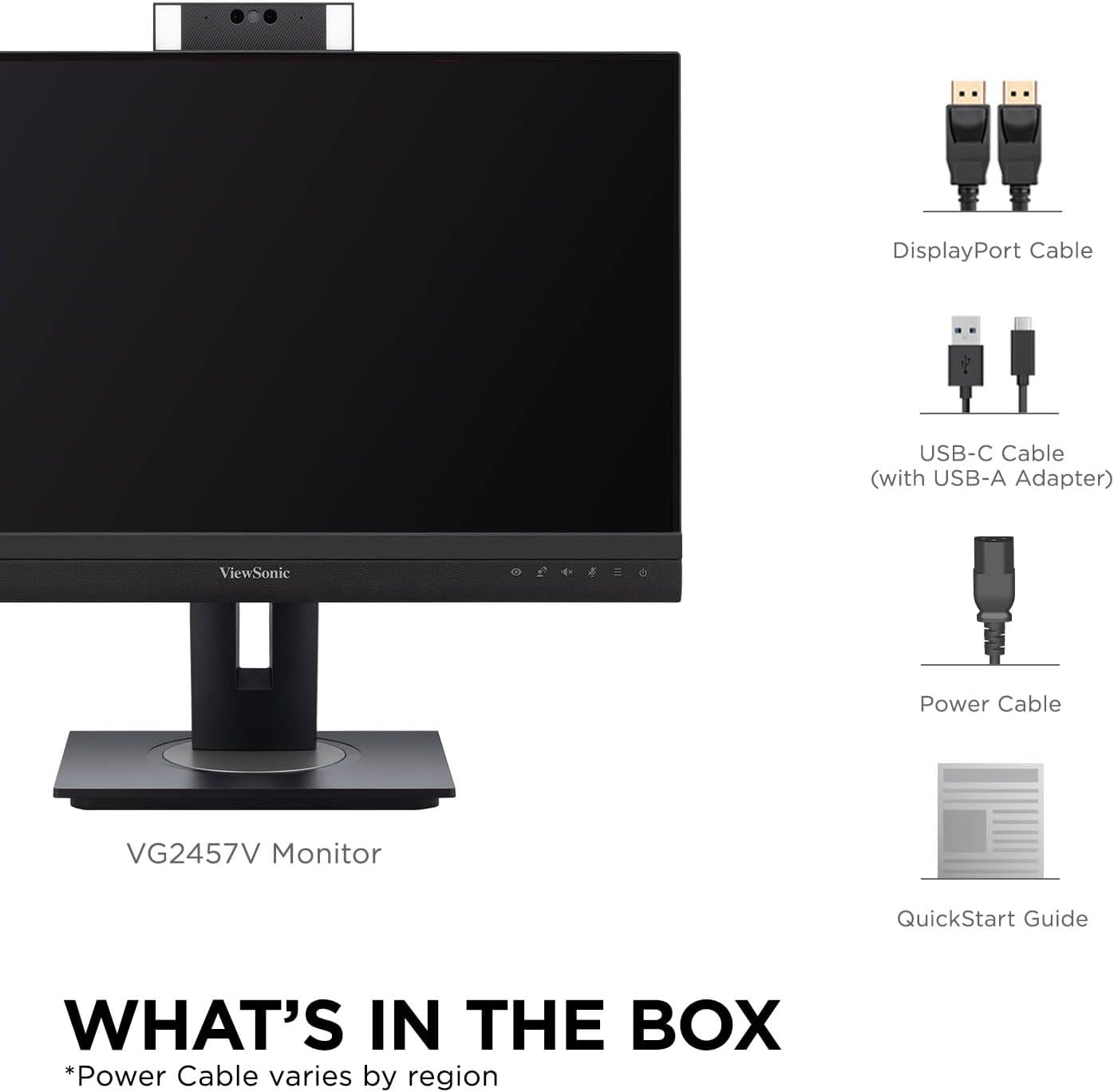 ViewSonic Video Conferencing Docking Monitor with Windows Hello Compatible IR Webcam