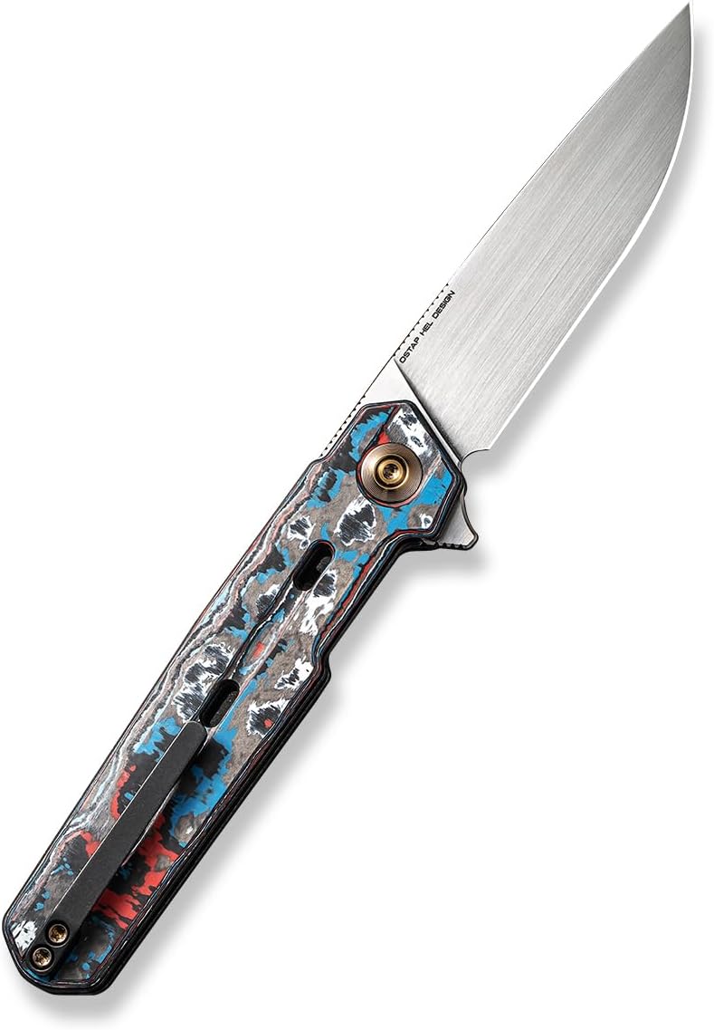 WEKNIFE Navo Flipper Knife Carbon Fiber & Titanium Handle (3.25 CPM 20CV Blade) WE22026-4