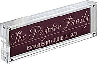 Azar Displays Acrylic Vertical/Horizontal Block Frame with Magnets