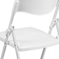 Flash Furniture HERCULES Series 500 lb. Capacity Heavy Duty Plastic Folding Chair with Built-in Ganging Brackets