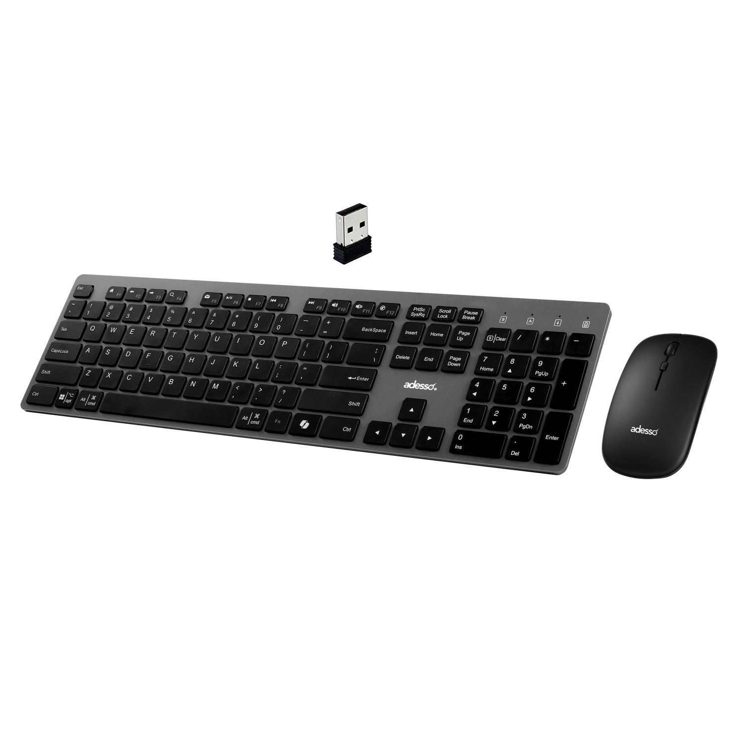 Wireless Scissor Switch Keyboard and Mouse Combo with Copilot AI Hotkey - Multi-OS Compatible for Mac, Quiet Switches