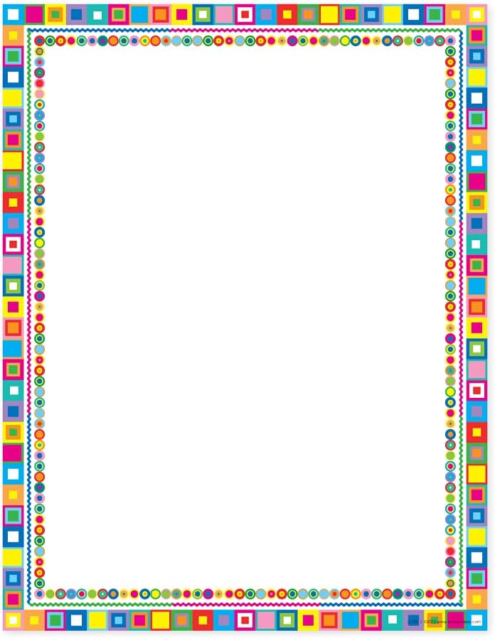 Barker Creek Retro Design Computer Paper, 8-1/2 x 11 Inches, 50 Sheets