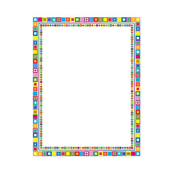 Barker Creek Retro Design Computer Paper, 8-1/2 x 11 Inches, 50 Sheets