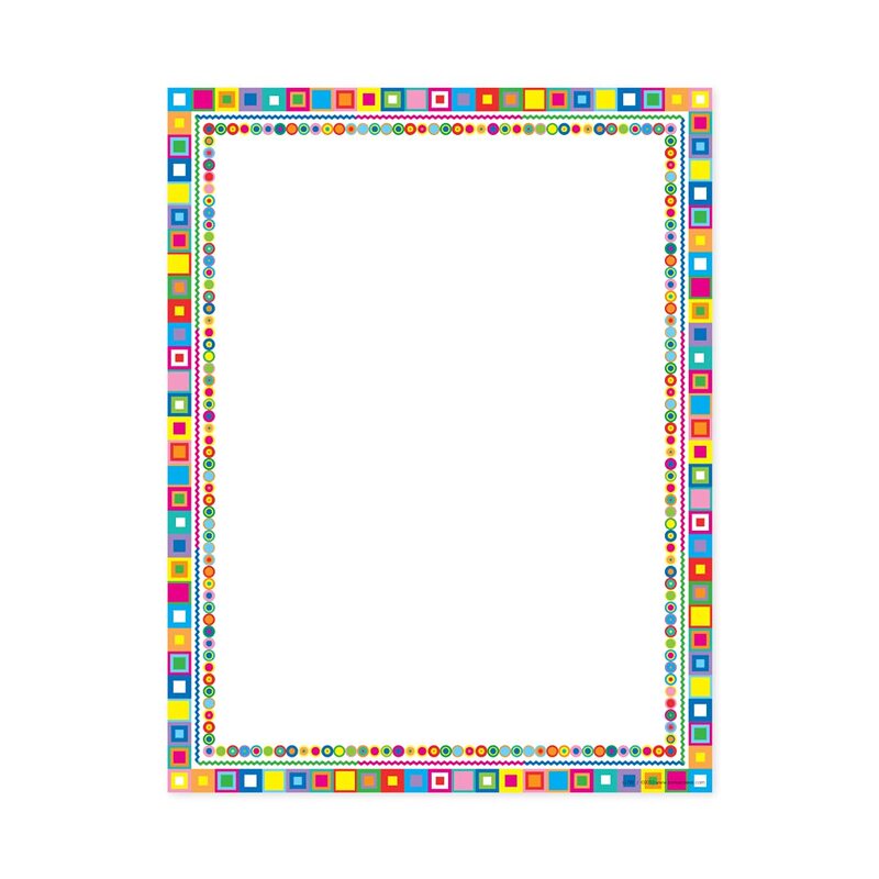 Barker Creek Retro Design Computer Paper, 8-1/2 x 11 Inches, 50 Sheets