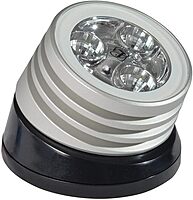 Lumitec Zephyr LED Spreader/Deck Light -Brushed, Black Base - White Non-Dimming