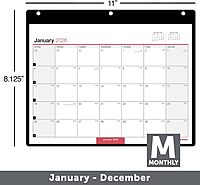 Office Depot Brand Monthly Desk Wall Calendar, 11" x 8", White, January 2026 to December 2026, OD20120026
