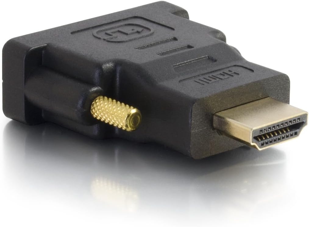 C2G Legrand DVI to HDMI Cable Adapter, DVI-D Male to HDMI Male Adapter, Black HDMI Adapter Cable for Bi-Directional Adapter