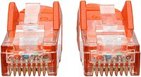 Eaton Tripp Lite Cat6 Gigabit Ethernet Snagless Molded Patch Cable UTP Orange RJ45 M/550Mhz 2Ft 2' (N201-002-OR)