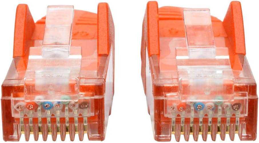 Tripp Lite 15ft Cat6 Gigabit Ethernet Snagless Molded Patch Cable UTP Orange RJ45 M/M 15' (N201-015-OR)