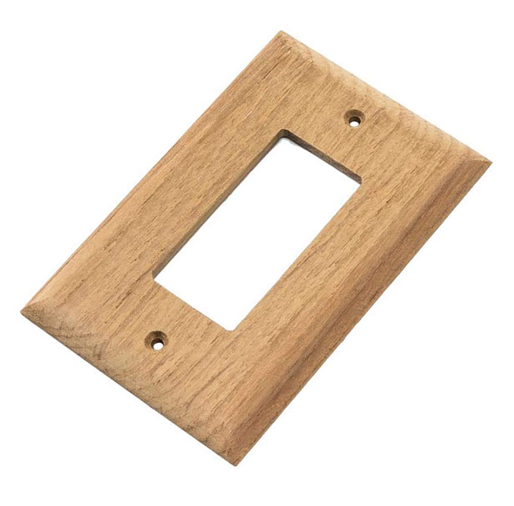 Whitecap Teak Ground Fault Outlet Cover/Receptacle Plate