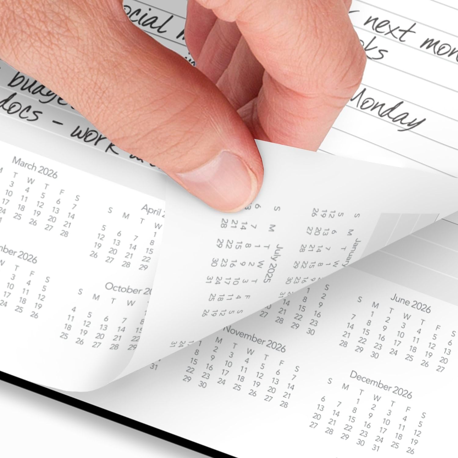 AT-A-GLANCE Planning Notebook, 8-1/2" x 11", Large, Undated with Reference Calendars, Plan. Write. Remember