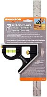 SWANSON TOOLS Combination Square with Die-Cast Zinc Body and Stainless Steel Rule