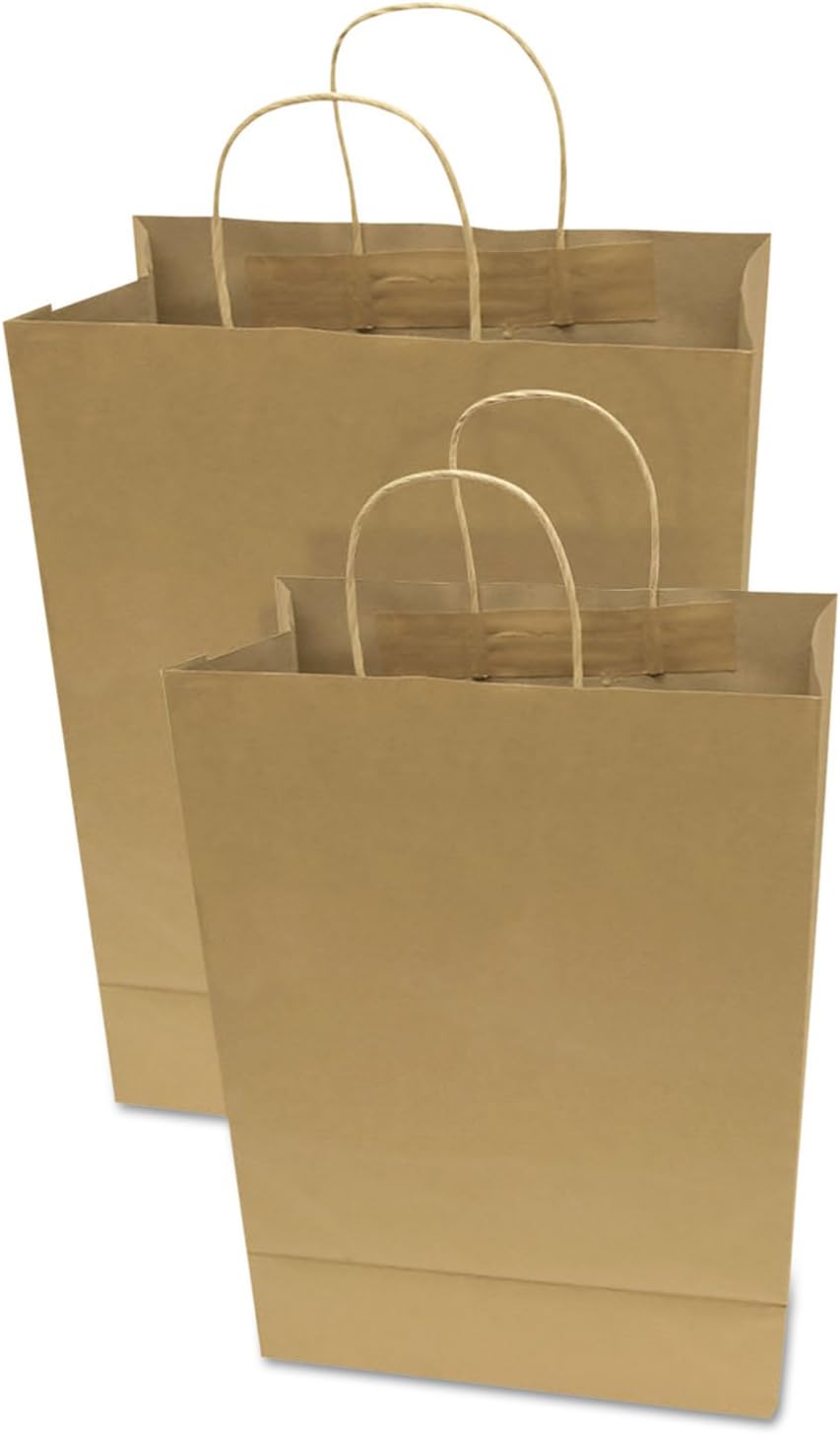 COSCO Premium Kraft Paper Shopping Bags with Reinforced Gusset and Handles