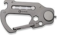 CIVIVI Polymorph Titanium Carabiner Multi-Tool with Utility Blade, Bottle Opener and Screwdriver