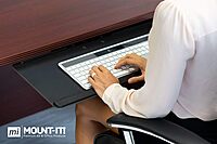 Mount-It! Under Desk Computer Keyboard and Mouse Tray, Slide Out Ergonomic Keyboard Drawer with Gel Wrist Pad, Tilt