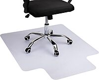 Mind Reader Office Chair Mat for Carpet – Heavy Duty PVC Floor Protector, Transparent Chair Mat for Carpeted Floors