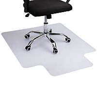 Mind Reader Office Chair Mat for Carpet – Heavy Duty PVC Floor Protector, Transparent Chair Mat for Carpeted Floors