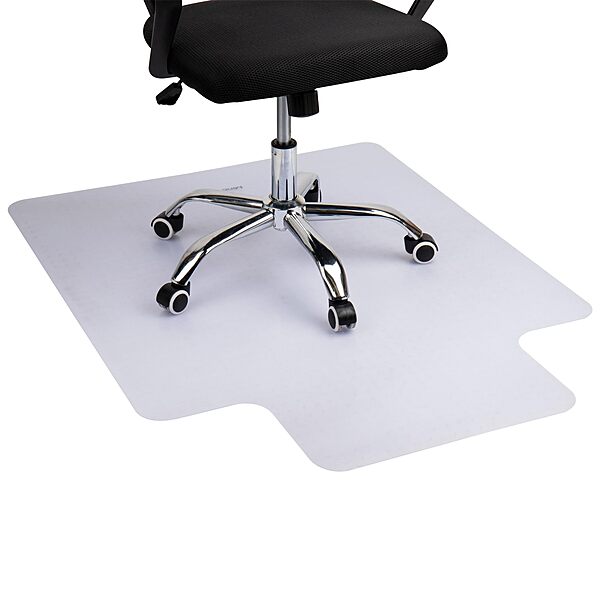 Mind Reader Office Chair Mat for Carpet – Heavy Duty PVC Floor Protector, Transparent Chair Mat for Carpeted Floors, 35.5"L x 47.5"W x 0.0625"H, Clear