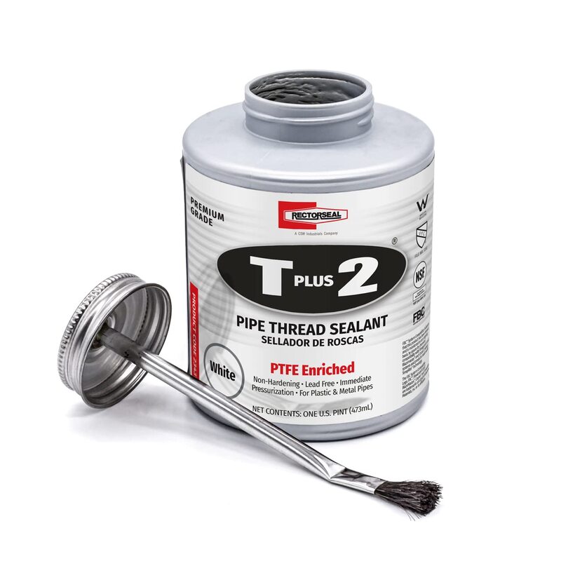 Rectorseal 23431 Pint Brush Top T Plus 2 Pipe Thread Sealant 16 oz. Sealant