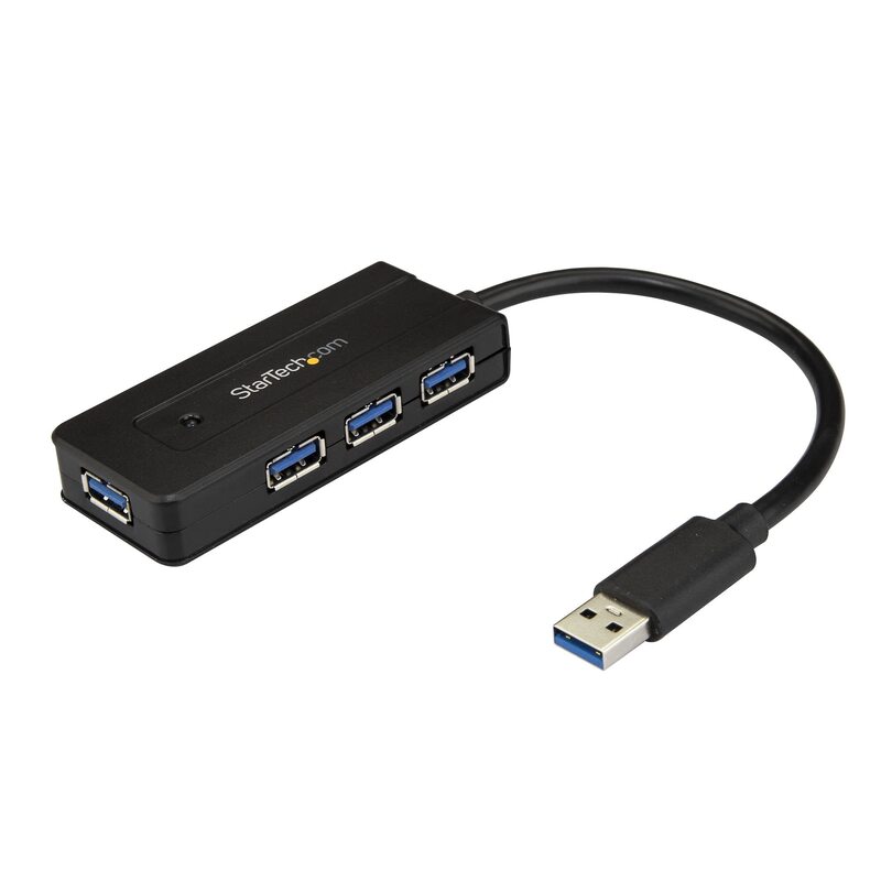 StarTech.com 4 Port USB 3.0 Hub SuperSpeed 5Gbps with Fast Charge Portable USB 3.1 Gen 1 Type-A Laptop/Desktop Hub